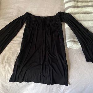 off the shoulder sky dress